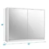 Costway Wall Mounted Bathroom Storage Cabinet Medicine Cabinet Organizer Shelf W/Double Mirror Door White -Costway GUEST 0c5b4457 e489 4433 a567 71982399c3e2