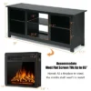 Costway 58'' 2-Tier Fireplace TV Stand W/18'' 1500W Electric Fireplace 65''