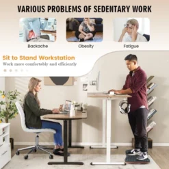 Costway Electric Height Adjustable Standing Desk, Sit To Stand Computer Workstation Home Office Desk -Costway GUEST 0c752c48 af60 4dae 9e86 0850d6d3f0df