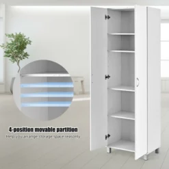 Costway 73.5''Double Door Tall Pantry Cabinet Freestanding Versatile Storage Organizer White -Costway GUEST 0cd8f7d7 2a27 4de7 8cb6 6e82262ee71b
