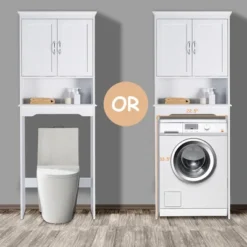 Costway Over The Toilet Storage Cabinet Bathroom Organizer W/ Adjustable Shelf -Costway GUEST 0d1262e0 6292 4494 a495 19110d13a23d