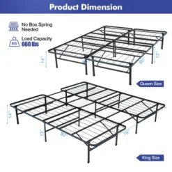 Costway Folding Metal Platform Bed Frame 13 Inch Mattress Foundation 660 LBS 14 Costway Folding Metal Platform Bed Frame 13 Inch Mattress Foundation 660 LBS -Costway GUEST 0d3ec965 daef 4438 ac17 9f0f10b078a7