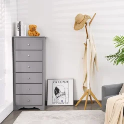 Costway Bamboo Coat Rack Stand Freestanding Hall Tree Hanger Organizer W/6 Hooks -Costway GUEST 0d69439b 4af4 4ce0 9565 3ddeb75a4906