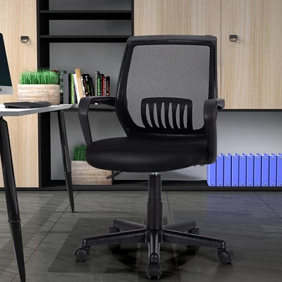 Costway Mid-Back Mesh Office Chair Height Adjustable Executive Chair W/ Lumbar Support 5 Costway Mid-Back Mesh Office Chair Height Adjustable Executive Chair W/ Lumbar Support - Image 3