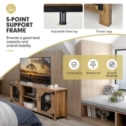 Costway TV Stand Entertainment Media Center For TVs Up To 65'' W/Steel Mesh Doors 16 Costway TV Stand Entertainment Media Center For TVs Up To 65'' W/Steel Mesh Doors -Costway GUEST 0e8c66d2 99dd 4233 891f eafdb0bd8d18