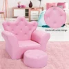 Costway Pink Kids Sofa Armrest Chair Couch Children Toddler Birthday Gift W/ Ottoman -Costway GUEST 0ea23a57 5922 4c65 8611 41f032eb6680