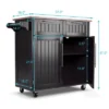 Costway Rolling Kitchen Cart Island Heavy Duty Storage Brown Trolley Cabinet Utility Modern -Costway GUEST 0f4886a8 7610 4f55 8435 3efefb33ddb3