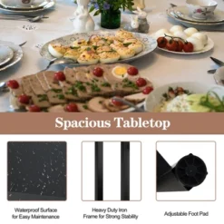 Costway 3 Pieces Bar Table Set Counter Height Breakfast Bar Dining Table W/Stools -Costway GUEST 0f720fd1 79b5 4cb5 bdaa 59bf5ea0ceb1