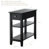 3Tier Nightstand Bedside Table Sofa Side End Table W/Double Shelves Drawer Black -Costway GUEST 0f79ac47 8eff 41ed 93f8 c8f23586cc19