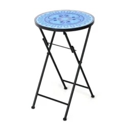 Costway Folding Mosaic Side Table Accent Table Bistro End Table -Costway GUEST 0fafcbbe 1a7c 427d bc15 6a063552c092