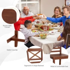 Costway 5PCS Counter Height Pub Dining Table Set W/ Storage Shelves&4 Bar Chairs -Costway GUEST 1180ae58 2def 4240 ac0c e56433aa0b25