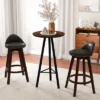 Costway Set Of 2 Upholstered Swivel Barstools 29'' Wooden Dining Chairs With Low Back Black -Costway GUEST 11a3e242 032e 42d5 8adf 20ab56c80d99