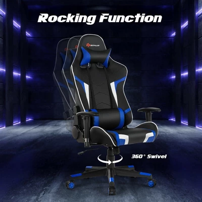 Costway Massage Gaming Chair Reclining Swivel Racing Office Chair W/Lumbar Support 5 Costway Massage Gaming Chair Reclining Swivel Racing Office Chair W/Lumbar Support - Image 3