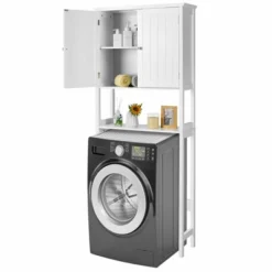 Costway Over The Toilet Storage Cabinet Double Door Bathroom Organizer Adjustable Shelf -Costway GUEST 1318bd2d e9a8 4c46 8c16 bb6ea6eb6a41