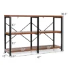 Costway 47'' Console Table 3 Tier Industrial Sofa Table Metal Frame -Costway GUEST 1325e2a6 35bf 4dab b7d4 3a222cea4af2