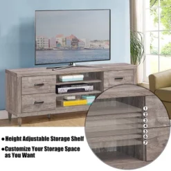 Costway TV Stand Entertainment Center Hold Up To 65'' TV With Storage Shelves & 4 Drawers 16 Costway TV Stand Entertainment Center Hold Up To 65'' TV With Storage Shelves & 4 Drawers -Costway GUEST 132c6d42 b0e5 4df6 b901 d3f62cd48679
