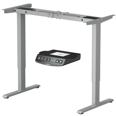 Costway Electric Adjustable Standing Up Desk Frame Dual Motor W/Controller WhiteBlackGrey 13 Costway Electric Adjustable Standing Up Desk Frame Dual Motor W/Controller WhiteBlackGrey - Image 11