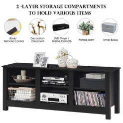 Costway TV Stand Cabinet For TV's Up To 60'' Entertainment Center W/Storage Shelves BlackBrown 20 Costway TV Stand Cabinet For TV's Up To 60'' Entertainment Center W/Storage Shelves BlackBrown -Costway GUEST 152a2a04 8fb2 47e6 986f 9f72373a04af