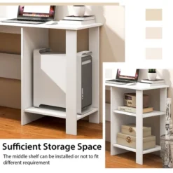 Costway L-shaped Corner Computer Desk Home Office Writing Workstation With Storage Shelves -Costway GUEST 1533f79c 6f5d 4403 bd0a e6f83f3f1de4