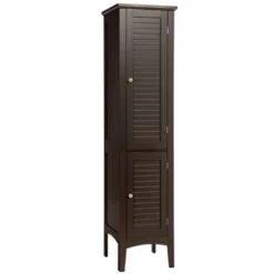 Costway Freestanding Bathroom Storage Cabinet Linen Tower Kitchen Living Room GreyBlackBrownWhite -Costway GUEST 15586c0e 5f40 4445 bf3d bae22afcd0fa
