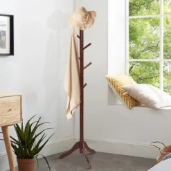 Costway Wooden Coat Rack Stand Entryway Hall Tree 2 Adjustable Height W/ 8 Hooks GrayBrown 16 Costway Wooden Coat Rack Stand Entryway Hall Tree 2 Adjustable Height W/ 8 Hooks GrayBrown -Costway GUEST 15859664 9c84 4a41 8c14 e071cc241db6
