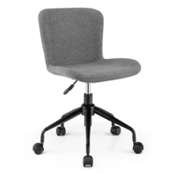 Costway Mid Back Armless Office Chair Adjustable Swivel Linen Task Chair 24 Costway Mid Back Armless Office Chair Adjustable Swivel Linen Task Chair -Costway GUEST 159bbce1 dc59 41ec b36e adcdecc84426