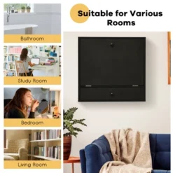 Costway Wall-Mount Floating Desk Foldable Space Saving Laptop Workstation 17 Costway Wall-Mount Floating Desk Foldable Space Saving Laptop Workstation -Costway GUEST 15a669be 2cac 424e 9c0e 482b2046d8ac