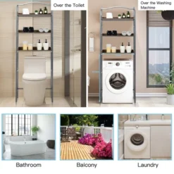 Costway 3-Tier Bathroom Spacesaver Storage Rack 15 Costway 3-Tier Bathroom Spacesaver Storage Rack -Costway GUEST 1618c112 8f91 44f7 80fc e9536de35c48