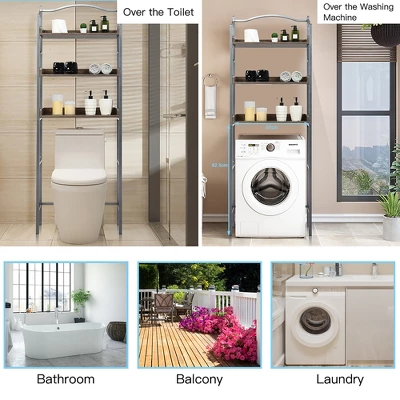 Costway 3-Tier Bathroom Spacesaver Storage Rack 7 Costway 3-Tier Bathroom Spacesaver Storage Rack - Image 5