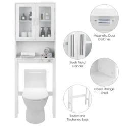 Costway Wooden Over The Toilet Storage Cabinet Spacesaver Organizer Bathroom Tower Rack 17 Costway Wooden Over The Toilet Storage Cabinet Spacesaver Organizer Bathroom Tower Rack -Costway GUEST 164a2931 246b 481f 95b8 417c76c142b0