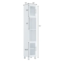 Costway 71" Bathroom Tall Tower Storage Cabinet Organizer Display Shelves Bedroom -Costway GUEST 1663f0de 650b 4f0c a2fb 0ad447758056