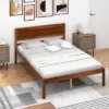Costway Full/Queen/Twin Size Wooden Platform Bed Frame With Headboard Mattress Foundation Walnut -Costway GUEST 166a187f 62b7 4d31 b611 1ceef2ff343b