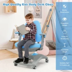 Costway Kids Desk Study Chair Adjustable Height Depth W/ Sit-Brake Casters -Costway GUEST 168393bb a81c 4656 b5dc 83632ac2004d