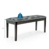 Costway Upholstered Dining Bench W/Padded Seat For Kitchen Bedroom Entryway Grey