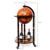 Costway 17.5'' Wood Globe Wine Bar Stand 16th Century Italian Rack Liquor Bottle Shelf -Costway GUEST 182bf730 c115 45a9 9b45 a7ea35c88d35