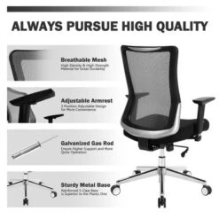 Costway Ergonomic Mesh Office Chair Sliding Seat Height Adjustable W/ Armrest -Costway GUEST 18ab5acb cc58 42c0 a61d ca157f4c54ed