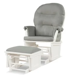 Costway Wood Glider & Ottoman Cushion Set Baby Nursery Rocking Chair -Costway GUEST 19147d08 e60e 4c69 b30e 41a875b9dff6