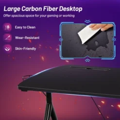 Costway Y-shaped Gaming Desk Home Office Computer Table W/ Phone Slot & Cup Holder -Costway GUEST 1974fc0d 21d2 41e9 9a2e 0f570785b6c6