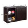 Costway Kitchen Storage Cabinet Sideboard Buffet Cupboard Wood Sliding Door Pantry Brown -Costway GUEST 198a37b2 341c 4b83 b480 6effe7ec1a59