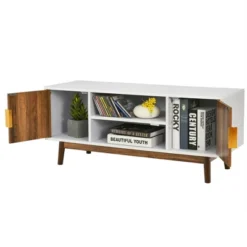 Costway TV Stand Entertainment Media Console W/2 Storage Cabinets & Open Shelves -Costway GUEST 19c066ce 4168 4d61 a588 7dae2b784561