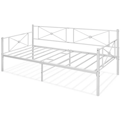 Costway Twin Metal Daybed Frame With Slats Classic Mattress Foundation Bed Sofa WhiteBlack 13 Costway Twin Metal Daybed Frame With Slats Classic Mattress Foundation Bed Sofa WhiteBlack - Image 11