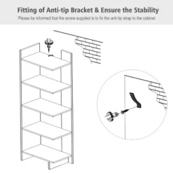 Costway Set Of 2 Bookcase Storage 5-Tier Open Shelf Display Room Divider -Costway GUEST 19cbb3b5 525e 43e5 a4a7 ce1bda27c914