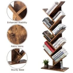 Costway Tree Bookshelf 8-Tier Bookcase Free Standing Book Rack Display Stand -Costway GUEST 19dc1aef 9320 487e 8584 90882be5fcc4