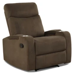 Costway Recliner Chair Single Sofa Lounger With Arm Storage & Cup Holder CoffeeGreyBrown 23 Costway Recliner Chair Single Sofa Lounger With Arm Storage & Cup Holder CoffeeGreyBrown -Costway GUEST 1a1d09d8 9e49 408f 8a22 ad47a056e362