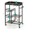 Costway 4-Tier Kitchen Carts Rolling Serving Trolley Wine Rack Removable Tray Basket -Costway GUEST 1a3410eb 1160 4ba0 a0ad be7f349fcb5d