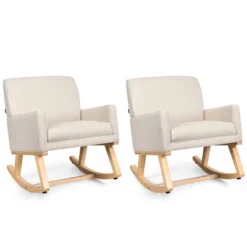 Costway Modern Upholstered Rocking Chair Rocking Armchair For Living Room Bedroom -Costway GUEST 1a34e3c5 3ffc 4398 ac6d 0d58da414aae