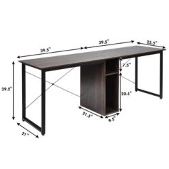 2 Person Computer Desk 79''Large Double Workstation Dual Office Desk W/Storage -Costway GUEST 1b27c392 98c2 49d2 ad35 01da7b04979c