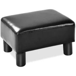 Costway PU Leather Ottoman Rectangular Footrest Small Stool W/ Padded Seat White/Black/Red -Costway GUEST 1b8dc39b 81cf 48a0 b243 9bddb8d01430