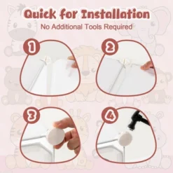 Costway 12-Cube Kids Wardrobe Baby Dresser Bedroom Armoire Clothes Hanging Closet With Door -Costway GUEST 1b9cdaf3 5d03 4c84 986f e3e97e22597f