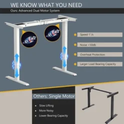 Costway Ergonomic Electric Adjustable Standing Up Desk Dual Motor W/ Controller -Costway GUEST 1bbbfd01 8900 41ed aa5b 1b13433b442b
